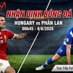 Nhận định bóng đá Hungary vs Phần Lan 00h45 ngày 6/6/2026 trên Xoilac TV. Hình ảnh đối đầu giữa Dominik Szoboszlai và Joel Pohjanpalo.